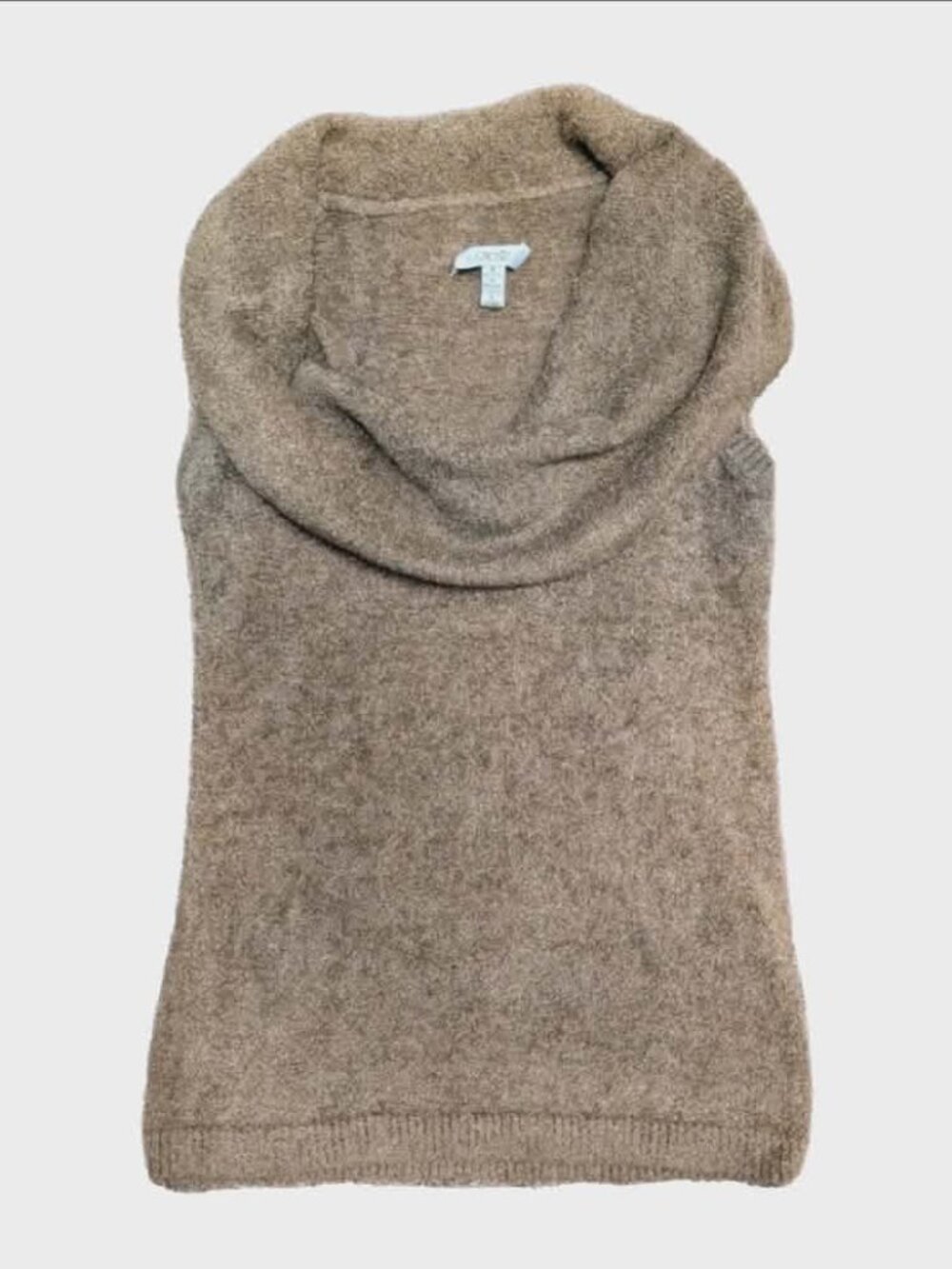 Cache Cowl Neck Sleeveless Brown Top